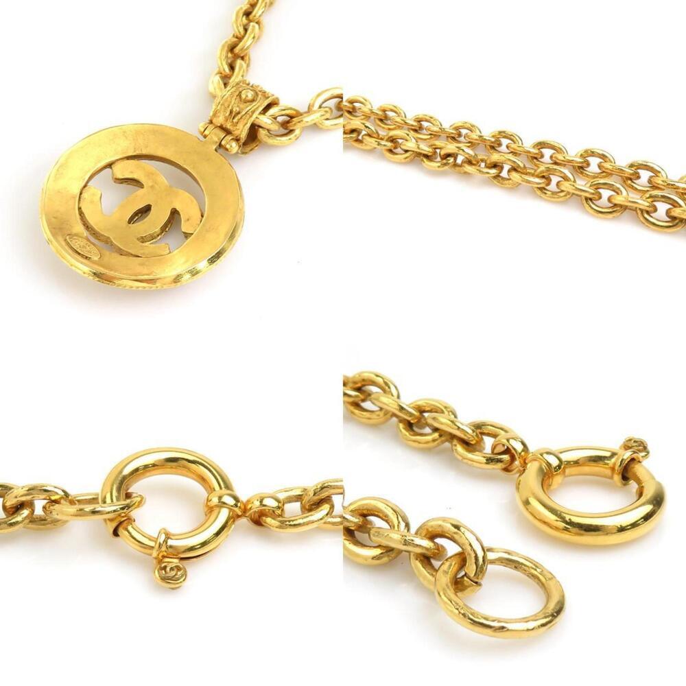 CHANEL Authentic Gold Logo Necklace - Picture 4 of 5